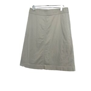 Banana Republic Cotton Midi Skirt‎ Women's 6 Beige Minimalist Vintage